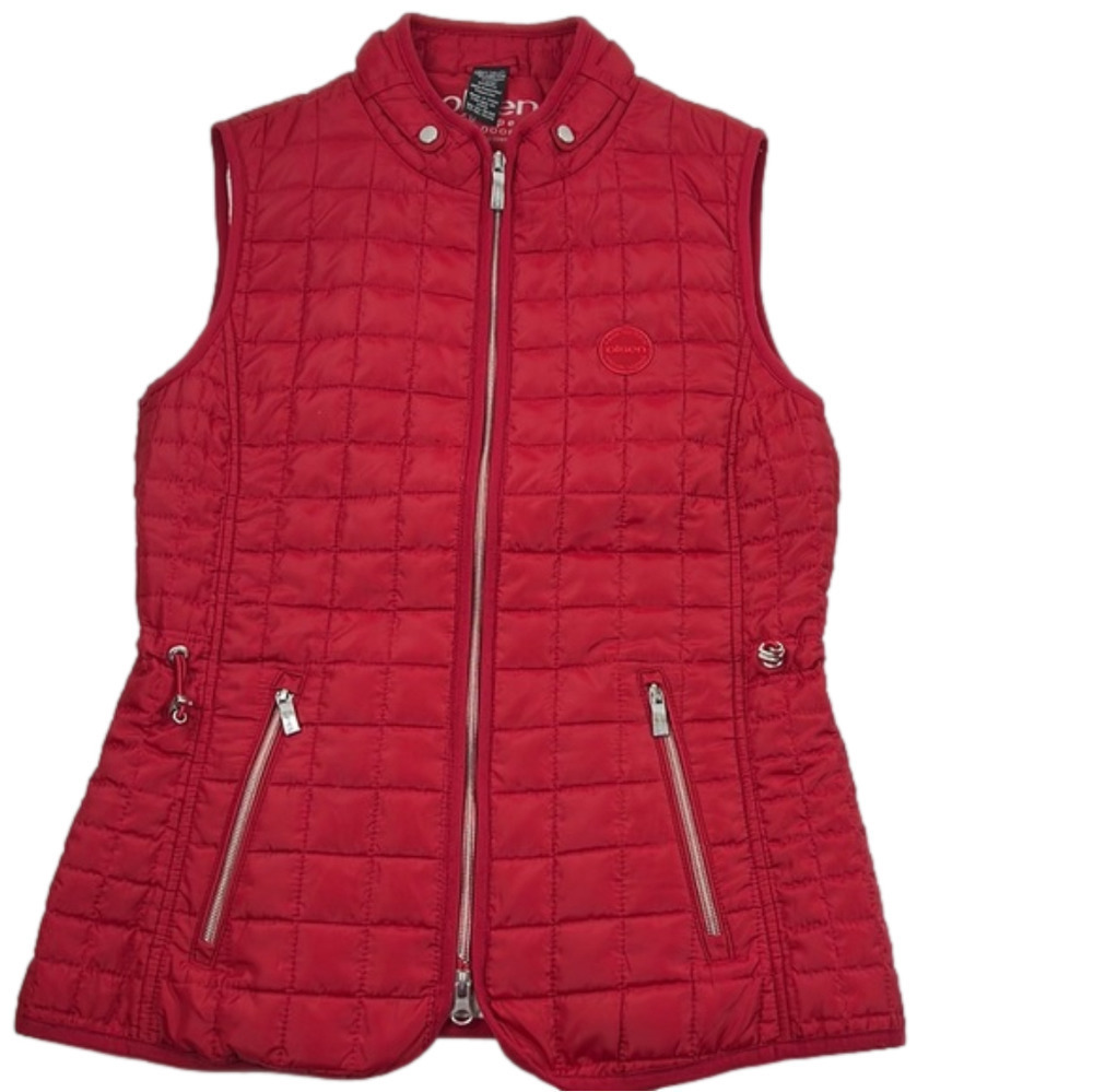 Olsen Red Quilted Outdoor Full Zip Vest